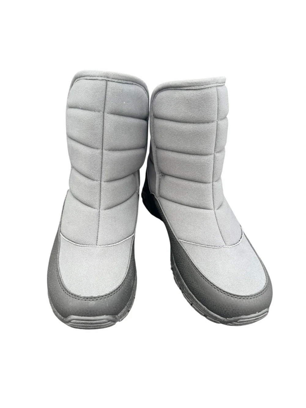 Lands End Expedition Men’s Waterproof Insulated Slip On Winter Boots Gray NWOB 9